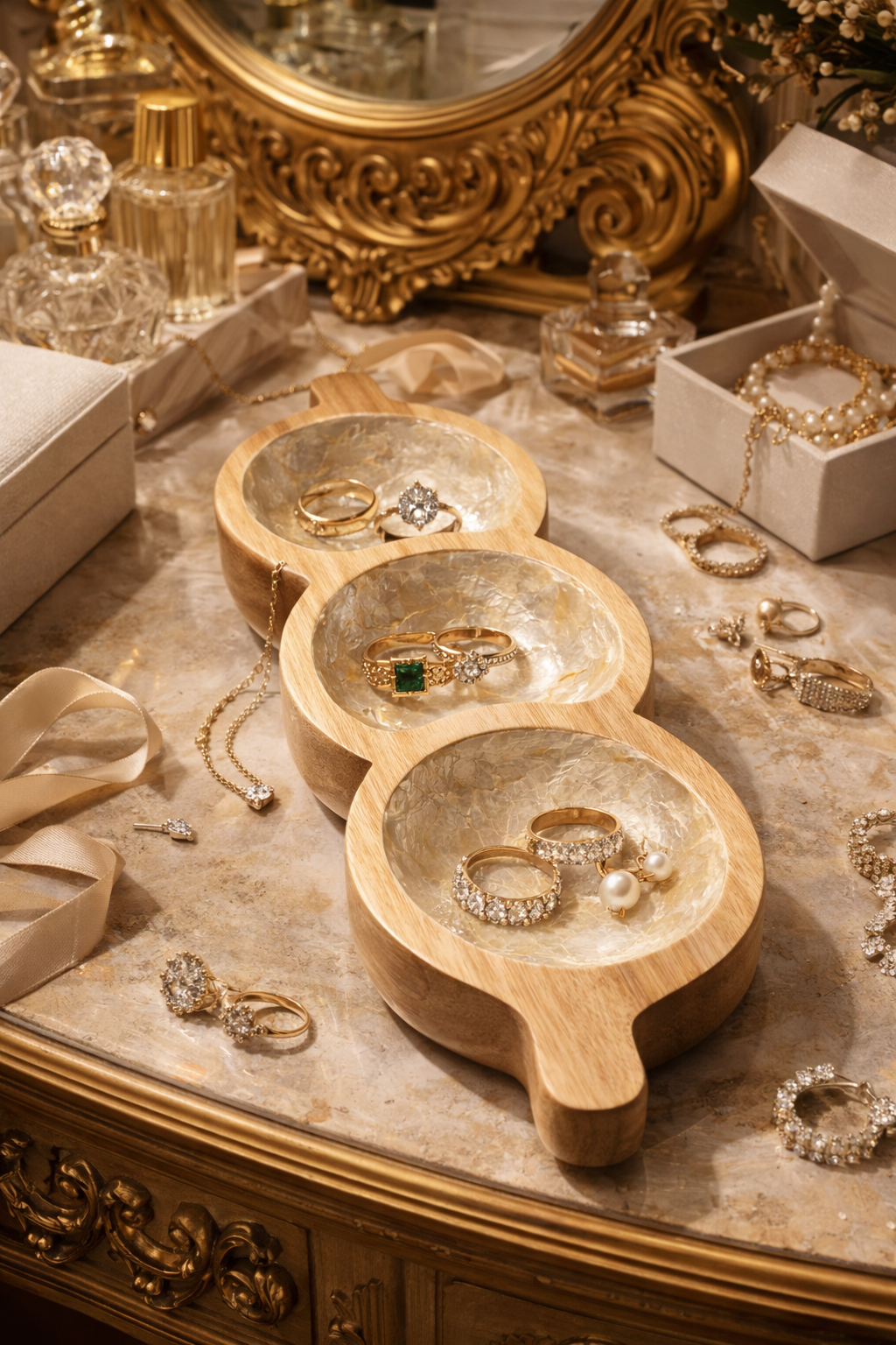 Aurea Trine Valet - Mother-of-Pearl Tray